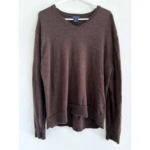 VTG Gap Sweater Mens XL Brown Merino Wool Preppy Neutral Minimalist Quiet Luxury